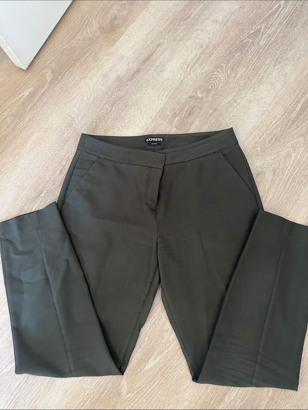 Express Olive Green Women's Dress Trousers